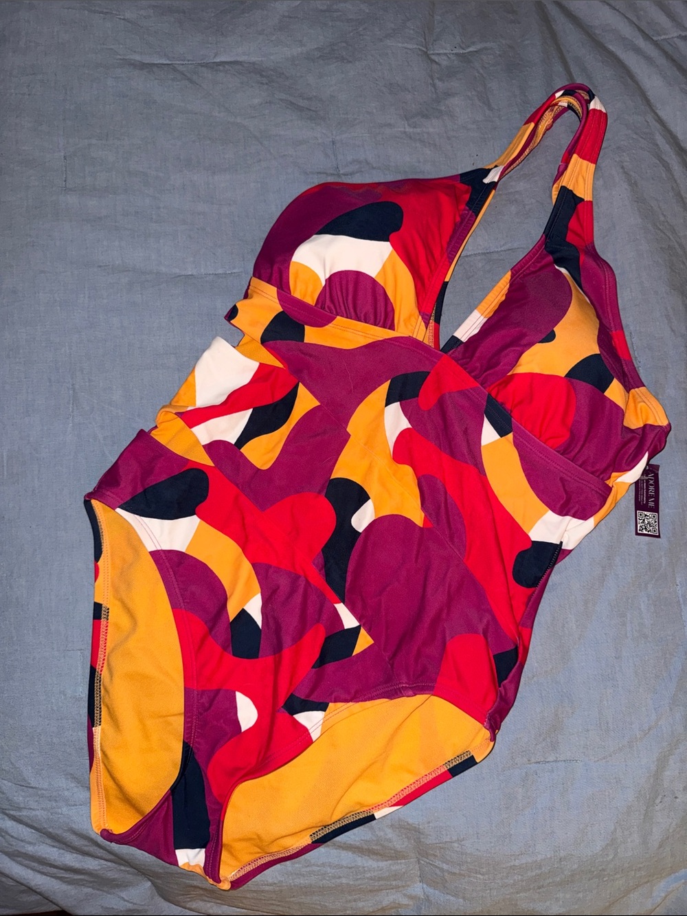 NWT Adore Me One-Piece Swimsuit in Red, Purple & Orange